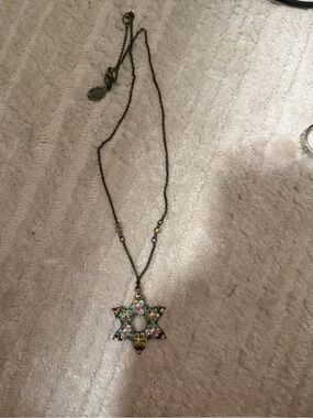 Michal Negrin Multicolor Crystal Star Pendant Necklace